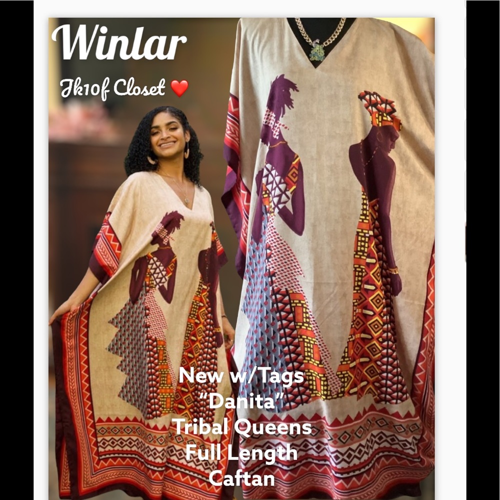 LOWEST🌺 NWT WINLAR TRIBAL PRINCESSES COVERUP/CAFTAN DRESS